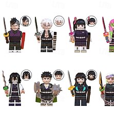 abordables -Juego de 8 minifiguras de acción de anime, bloques de construcción, figuras en miniatura Kanroji Mitsuri, juguetes