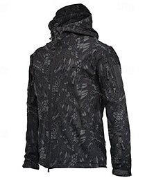 abordables -Hombre La chaqueta con capucha Chaqueta de lana para senderismo Invierno Al aire libre Retazos Resistente al Viento Templado Suave Cómodo Chaquetas de Lana Cremallera completa Camping / Senderismo
