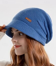 halpa -naisten talvinen löysä neulottu pipo - mukava ja tyylikäs lämpö reunuksella, ihanteellinen arki- ja ulkokäyttöön kylmällä säällä