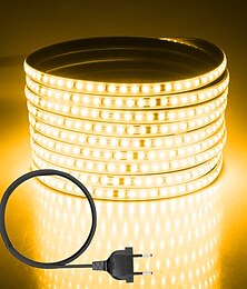 billiga -Utomhus Vattentålig LED Ljusremsa Flexibel Band Rep Tejp Ljus 120 LEDs/M med EU UK AU Plug Ingen Drivare Behövs Flera Färger Perfekt för Inomhus och Utomhus Användning AC 220~240V 1pc för Halloween