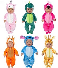 preiswerte -Anzug + Schuhe Puppen-Outfit für 18 Zoll 43cm Babypuppe süße Pullover Strampler Puppenkleidung