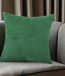 voordelige -pluche kruisgestikte corduroy decoratieve kussens dekken bohemien rustiek decor zachte vierkante hoezen voor slaapbank