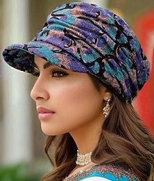abordables -Gorra holgada con estampado paisley multicolor para mujer: gorra liviana de estilo bohemio para uso informal, actividades al aire libre y viajes