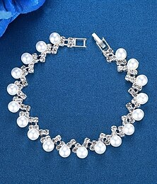 economico -Per donna Bracciale Fantasia Prezioso Elegante Moda Lega Gioielli braccialetto Argento Per Feste