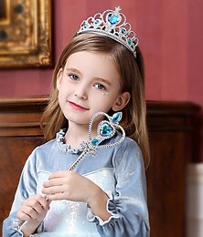 economico -2 pezzi Bambino Da ragazza Accessori per capelli Tiara Attivo Dolce Feste Compleanno Con cuori Rosa Blu