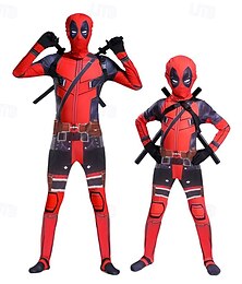 abordables -Deadpool et Wolverine Dead Pool Costume de cosplay Combinaisons Cosplay de Film for Homme Garçons Adultes Enfants Carnaval Mascarade Fête / Soirée