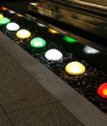 voordelige -Solar buitenverlichting simuleert kiezel decorverlichting waterdicht voor tuin patio terras villa zwembad binnenplaats loopbrug landschapsdecoratie 1 st.