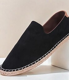 economico -scarpe espadrillas casual da uomo con tomaia in tela morbida e comoda suola in juta, perfette per l'estate, la spiaggia e l'uso quotidiano