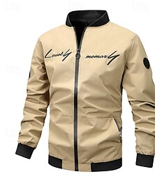 voordelige -Voor heren Softshell jas Wandeljack Buitenshuis Winddicht Windjack Reizen Zwart Groen Khaki Donkerblauw Grijs
