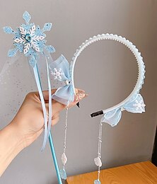 levne -2 kusy Děti Dívčí Doplňky do vlasů Diadém Aktivní Sladký Párty Narozeniny Sněhová vločka Námořnická modř Vodní modrá