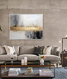 economico -dipinto a olio fatto a mano su tela decorazione artistica da parete dipinto a olio moderno astratto oro per arredamento casa dipinto arrotolato senza cornice non teso