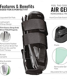 halpa -anklepro air gel jalustin nilkkatuki, säädettävä trimmattava kova ydin sivuvakain irrotettavalla kylmäterapiailmatyynygeelityynyllä nilkkoja varten, turvottava jalkatuki