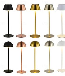 economico -lampada da scrivania a led di lusso in metallo - luce notturna da comodino ricaricabile tramite usb per casa, soggiorno, camera da letto, 1 pz