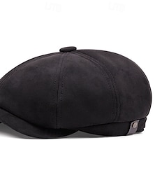economico -Per uomo Cappello basco Cappello Ascot Cappello da strillone Nero Marrone Poliestere Di tendenza Informale Strada Giornaliero Liscio Regolabile Crema solare Traspirante
