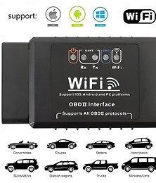 abordables -scanner wifi obd2 elm327 wifi obd obdii outil de diagnostic automatique de voiture wi-fi odb2 obdii lecteur de code pour android/ios elm 327 wifi obd2