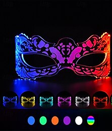 abordables -Masque de lunettes à LED en acrylique - Lunettes de fête festives illuminées en forme de papillon, lunettes de bar ktv avec changement de couleur alimentées par pile bouton - 1 pièce