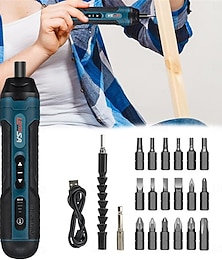 economico -mini cacciavite elettrico 3,6 v set cacciavite elettrico con led 20/105 pezzi set cacciavite cordless 4 velocità 5 nm e 2,5 nm