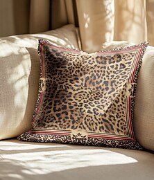 abordables -Animal imprimé double face taie d'oreiller 2 pc doux décoratif carré taie d'oreiller taie d'oreiller pour chambre salon canapé canapé chaise