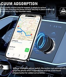 economico -Supporto magnetico a ventosa elettrico regolabile a 360 gradi per telefono cellulare, supporto magnetico a mani libere per auto/palestra/specchio/superficie liscia, compatibile con iPhone MagSafe