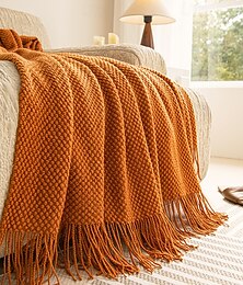 billiga -1st nordisk stil slängfilt med tofs till min mamma från son slängfilt, varm mysig mjuk filt till bäddsoffa soffa kontor camping