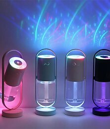 economico -Lampada per proiezione umidificante rotante LED Smart Light 360° - Creativa lampada per aromaterapia con nebbia silenziosa mini diffusore di oli essenziali portatile per auto luce notturna alimentata