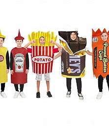 levne -Jídlo Karnevalový kostým Halloween skupinové rodinné kostýmy Dětské Chlapecké Dívčí Legrační kostým Párty předvečer Všech svatých Karneval Jednoduchý karnevalový kostým
