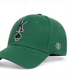 billiga -Herr Basebollkeps Solhatt Trucker Hat Svart Rubinrött Akrylik Fiber Broderad Mode Ledigt Gata Dagligen Poker Justerbara Solskyddskräm Andningsfunktion