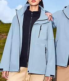 abordables -Mujer Chaqueta Softshell Chaqueta para senderismo Invierno Al aire libre Mantiene abrigado Forro Polar Resistente al Viento Resistente al Agua Chaquetas 3-en-1 Chaqueta de Invierno Chaqueta