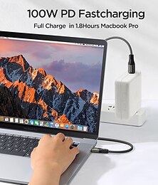 رخيصةأون -1 حزمة جوي روم كابل يو اس بي سي 30W 3.9 قدم USB C إلى USB C. 3 A خاصية الشحن السريع نايلون مضفر من أجل سامسونج شاومى هواوي اكسسوارات الجوال