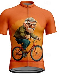 abordables -Homme Maillot de cyclisme Graphique Manche Courte Cyclisme T-shirt Maillot avec 3 poches arrière VTT Vélo tout terrain Séchage Rapide Design Anatomique Évacuation de l'Humidité Respirant Des sports