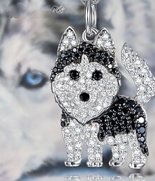 economico -Collana Cromo Per donna Di tendenza stile sveglio Classico Con animale Adorabile A forma di cuore Collana Per Giornaliero