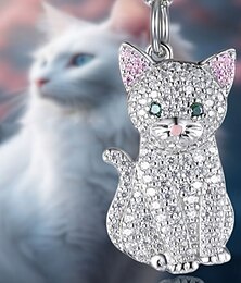 economico -Collana Cromo Per donna Di tendenza stile sveglio Classico Con animale Adorabile Di forma geometrica Collana Per Giornaliero