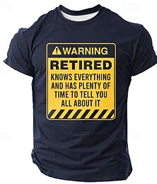 cheap -Men's Funny Slang T Shirt Short Sleeve T shirt 3D Print Crew Neck Shirt Fashion Daily Street Daily Army Green 1 Black White Summer Spring Clothing Apparel S M L XL XXL XXXL
