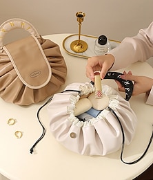 economico -borsa cosmetica magica da donna con coulisse borsa cosmetica da viaggio organizer per il trucco borsa per il trucco femminile portatile impermeabile beauty case