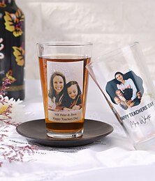 abordables -Tasse en verre personnalisée meilleur cadeau pour maman – cadeau de mariage personnalisé pour couple design photo et texte cadeau d'utilisation quotidienne pour la famille et les amis cadeau de