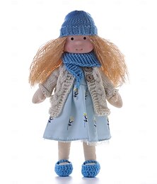 preiswerte -Waldorfpuppe mit Baumwollkörper, Künstlerpuppe, handgefertigte Mini-Anziehpuppe zum Selbermachen (Zubehör Bär nicht im Lieferumfang enthalten) für Weihnachtsgeschenke