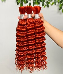 economico -3 pacchi di capelli umani rossi, extension a onde profonde, 10-28 pollici