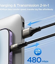 Недорогие -Комната отдыха Кабель молнии 30W 6,6 футов 3,9 фута USB A к молнии 3 A Быстрая зарядка нейлон плетеный Прочный Анти-складывание Назначение iPhone Аксессуар для мобильных телефонов