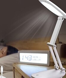 abordables -Lampe de lecture pliable de petite taille - Protection des yeux anti-lumière bleue rechargeable par USB, lampe de lecture à pince, veilleuse portable avec gradation tricolore 1 pièce