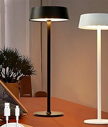 abordables -lampe de bureau moderne en métal avec chargement USB &Lampe de table LED à intensité réglable tactile pour bars, salons, cafés, 1 pièce