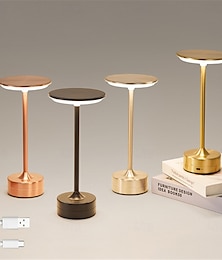 economico -lampada da scrivania ufo con barra di metallo - ricarica usb, dimmer touch &regolazione del colore per bar caffetteria