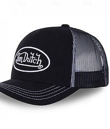 preiswerte -Herren Cap Basecap Sonnenhut Kappe Mesh-Kappe Schwarz Rote Baumwolle Netzrücken Einstellbar Modisch Freizeitskleidung Festival Vertrauen Solide / einfarbig Lässig / Alltäglich
