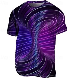 お買い得  -男性用 Tシャツ グラフィック 3D印刷 クルーネック 衣類 3Dプリント アウトドア カジュアル 日常 スポーツ 半袖 プリント ヴィンテージ ファッション デザイナー