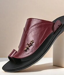 levne -pánské černé pantofle z umělé kůže se stylovými detaily – pohodlná neformální obuv pro každodenní nošení