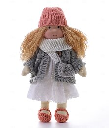 preiswerte -Baumwoll-Waldorf-Puppe, Künstler-Puppe, handgefertigt, Festival-Daumen-Geschenkbox