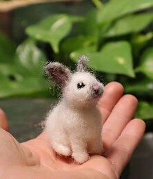 abordables -Accesorios para muñecas Waldorf hechos a mano de lana suave conejita bebé niña acompañan muñecas de trapo regalo de cumpleaños muñeca tejida lindas niñas muñeca de peluche juguete de peluche kit de
