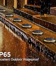 preiswerte -Led solar pathway licht im freien ip65 wasserdicht super helle disk licht 17led garten rasen pathway terrasse landschaft dekoration 4 stücke