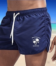 olcso -Férfi Fürdőnadrág Úszónadrágok Deszkás short Fürdőruha Zsinór Úszás Szörfözés Tengerpart Vízi sportok Nyomtatott Nyár Tavasz