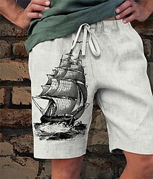 billiga -Herr Badshorts Boardshorts Baddräkt Snörning Med fickor Simmning Surfing Strand Vattensport Kontor / företag Sommar Vår