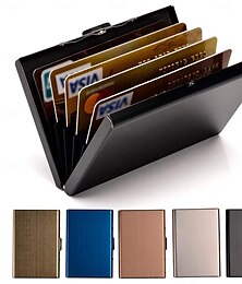 economico -porta carte di credito rfid portafoglio in acciaio inox porta carte di credito porta biglietti da visita per donna uomo